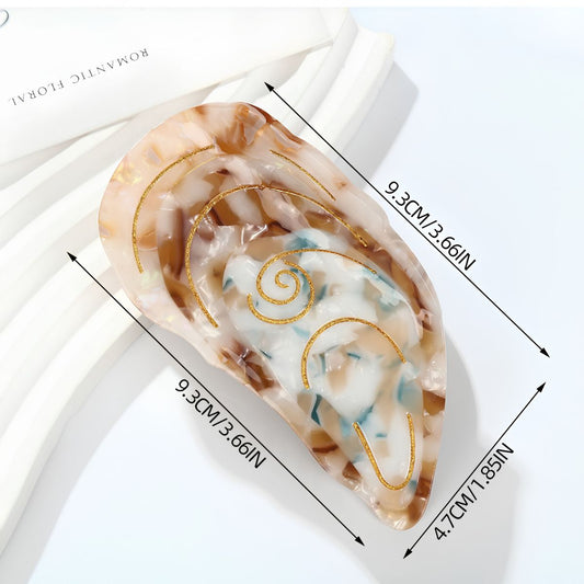 Medium Ivory Mussel Shell Hair Claw