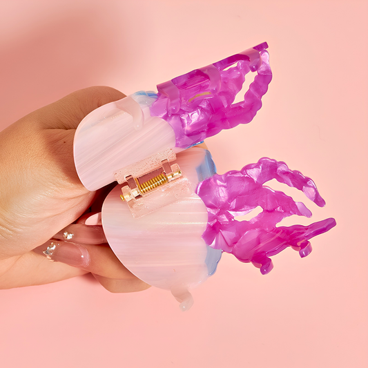 Medium Pink-Purple Jellyfish Hair Claw