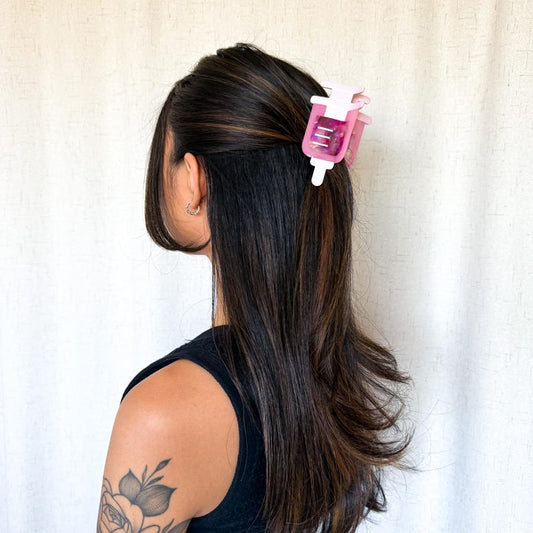 Medium Pink Syringe Hair Claw