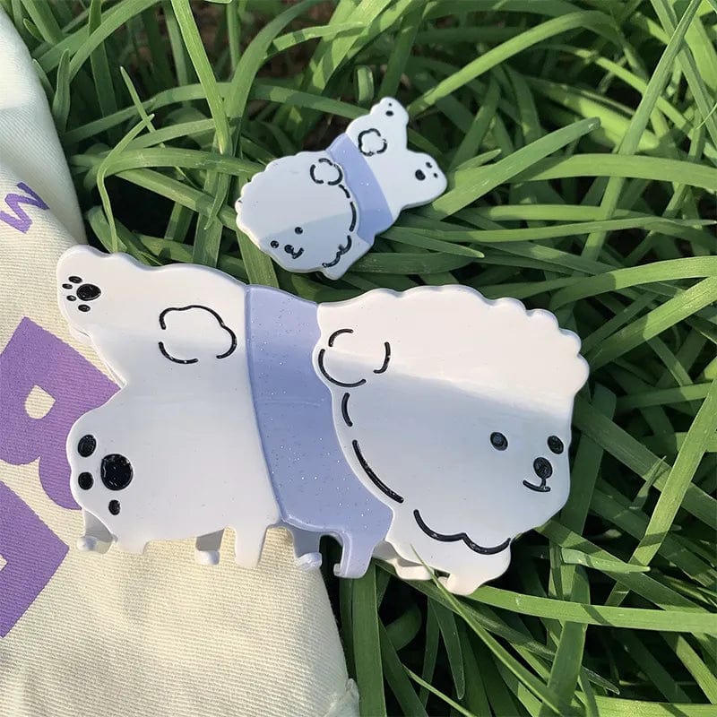 Super Cute Teddy Dog Hair Claw Clip