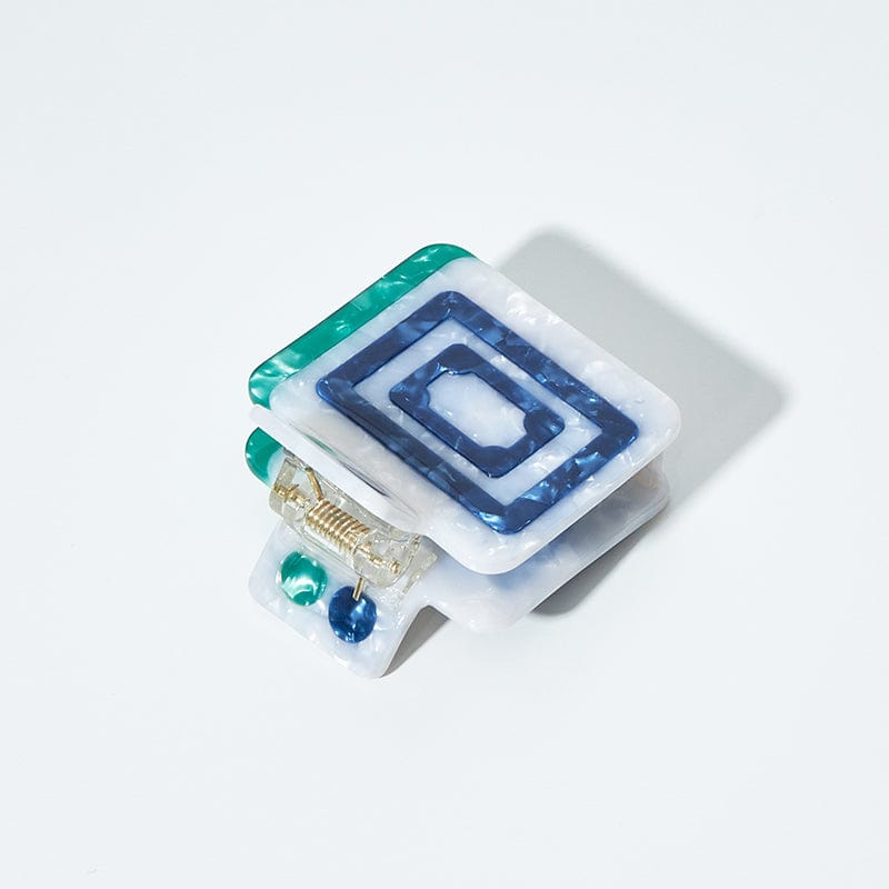 Small White Mahjong Hair Claw