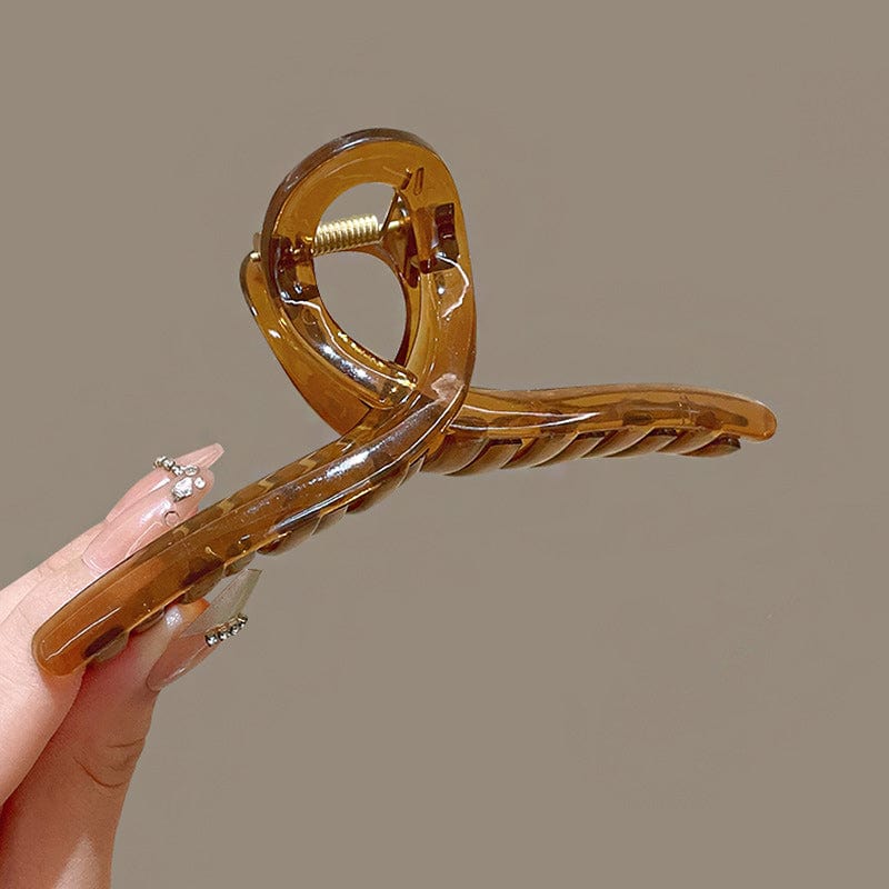 Large Amber Cross Hair Claw for Thick Hair Grabing Tightly丨Lemonschunks