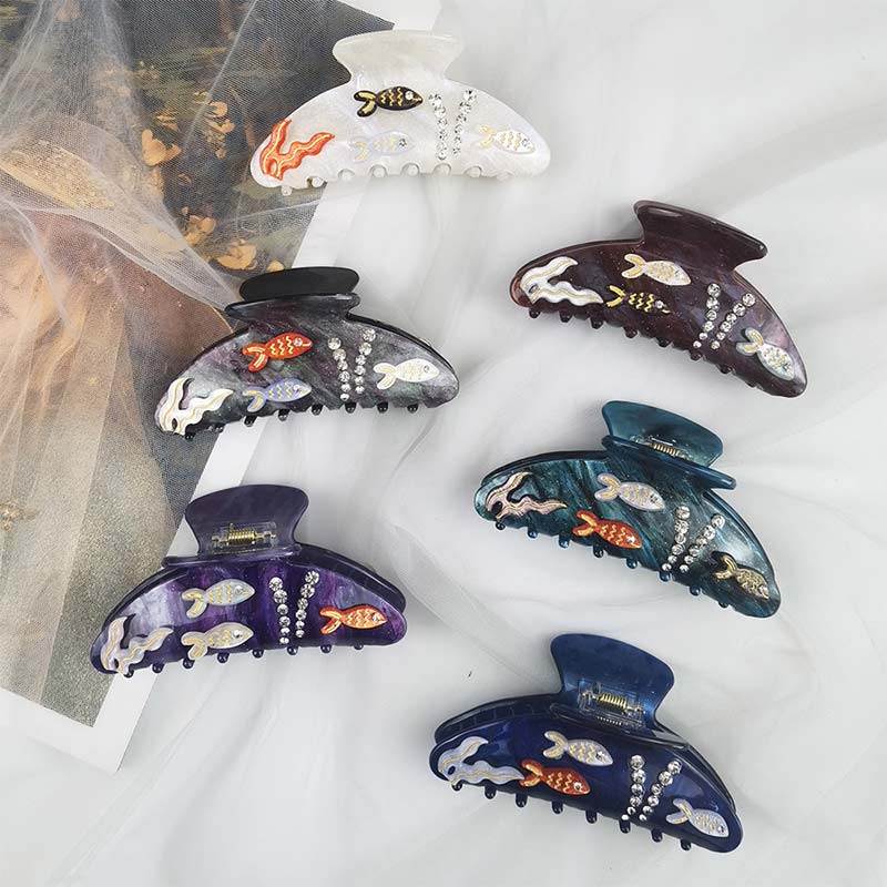 Large Sky Purple Fish Tank Hair Claw丨Lemonschunks