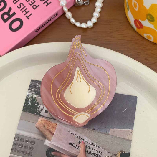 Small Light Pink Onion Hair Claw