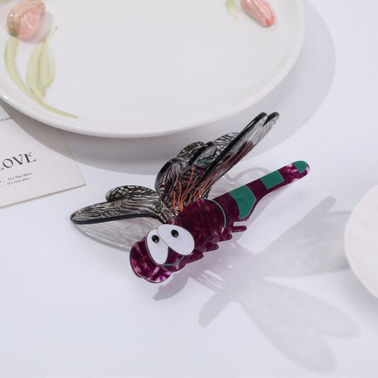 Medium Black Dragonfly Hair Claw