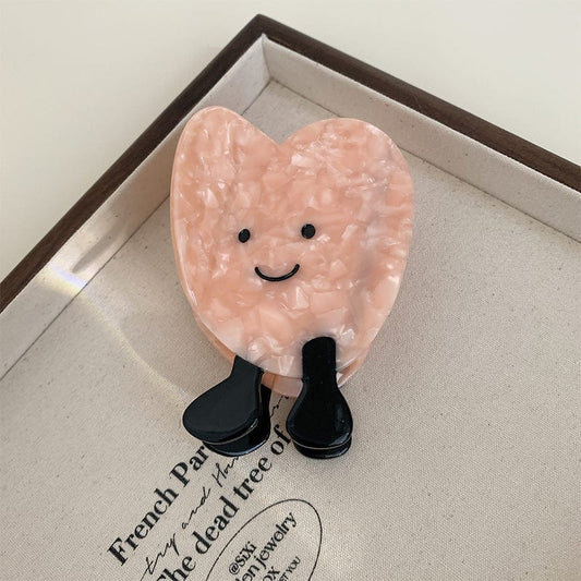 Medium Light pink love heart Hair Claw丨Lemonschunks