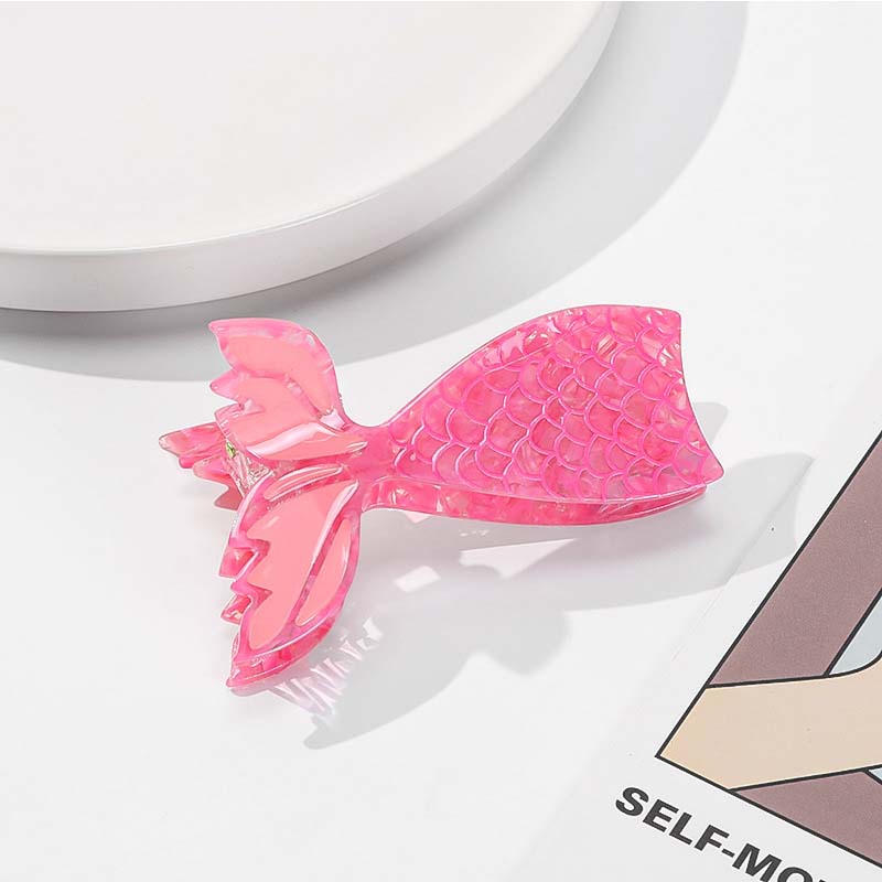 Medium Pink Mermaid Hair Claw