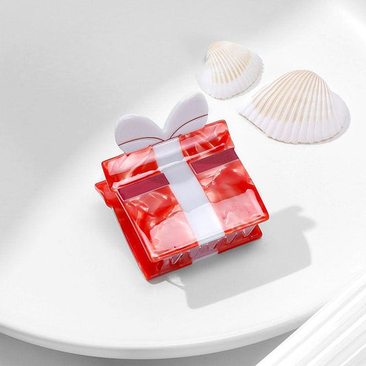 Mini Red Gift Box Hairpin