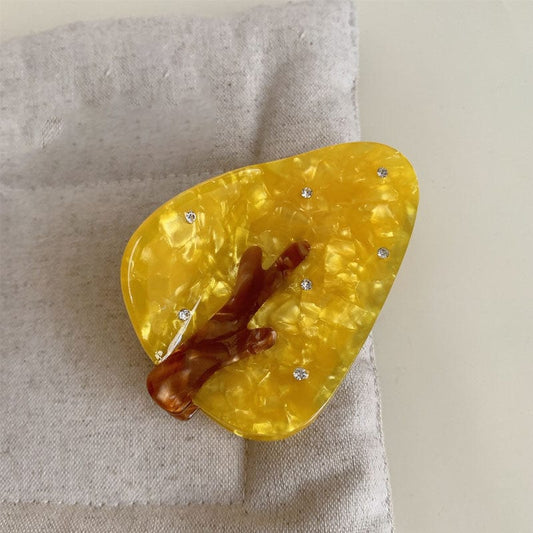 Medium Healing Vibes Yellow Tree Hair Claw