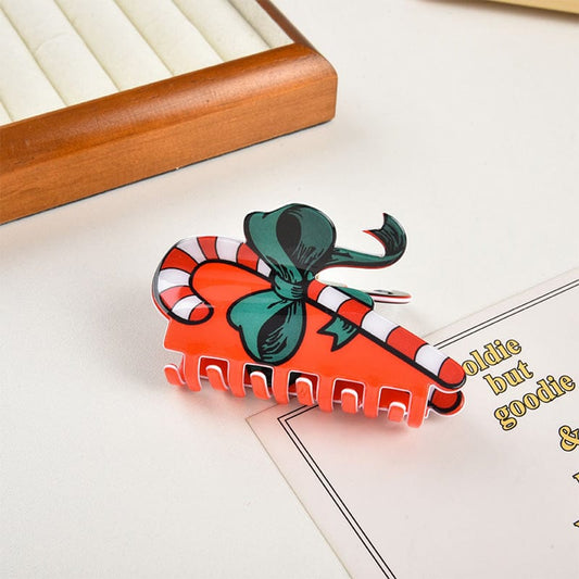 Medium Candy Canes Hair Claw