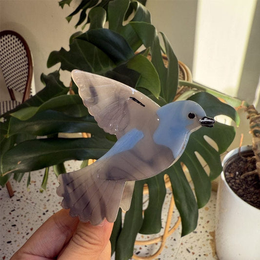 Medium Blue-Gray Bird Hair Claw