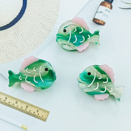 3Pcs Mini Turquoise Fish Side Clip | Lemonschunks