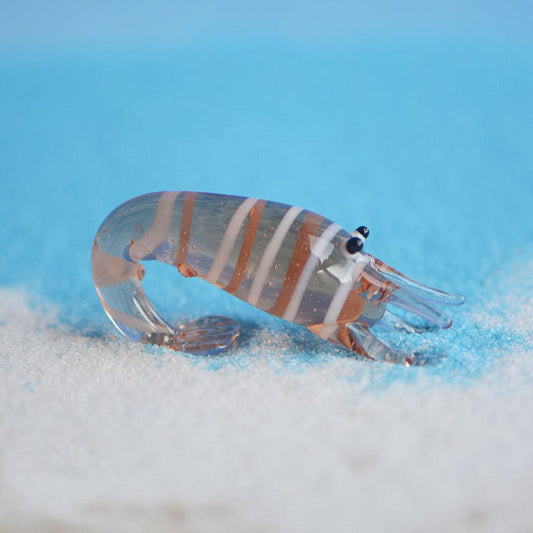 Beige prawn ornament