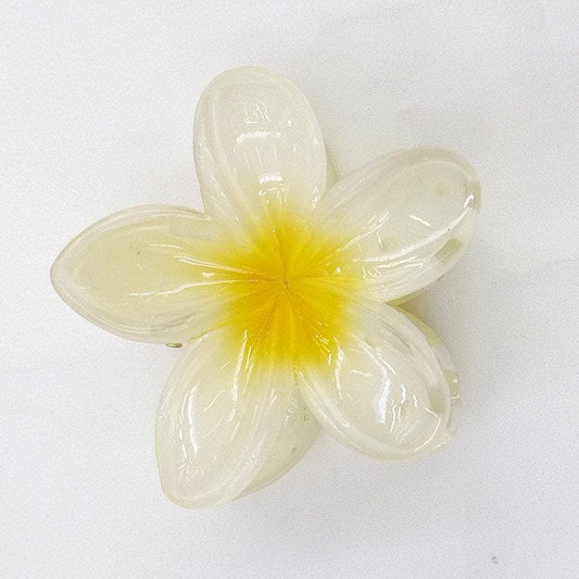 Medium Yellow Plumeria Hair Claw