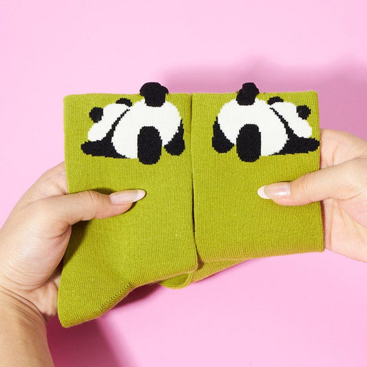 One Pair Of Green Little Panda Socks丨Lemonschunks