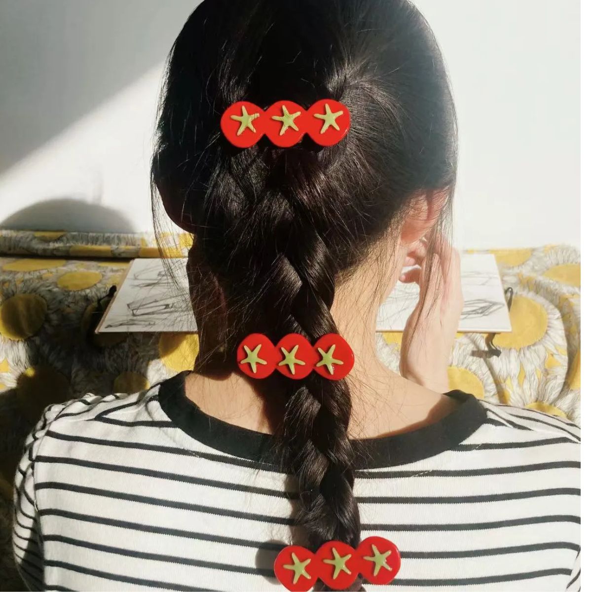 Red Tomato Hair Clip