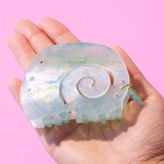 Medium Rippling Blue Shell Hair Claw丨Lemonschunks & Be warm in