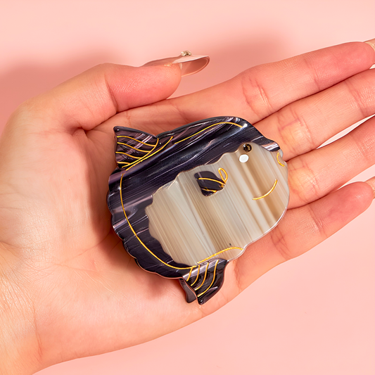 Small Black Mola Mola Ocean Sunfish Hair Claw