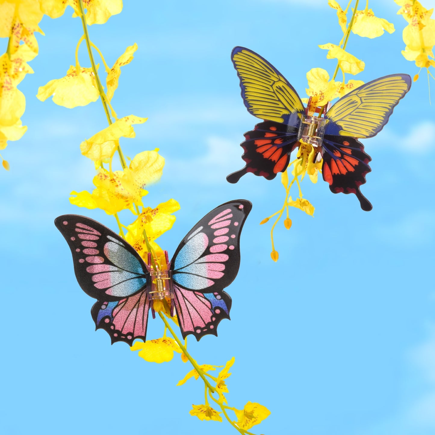 Small Blue Butterfly Hair Claw