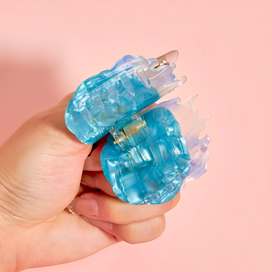 Small Blue Moon Jellyfish Hair Claw