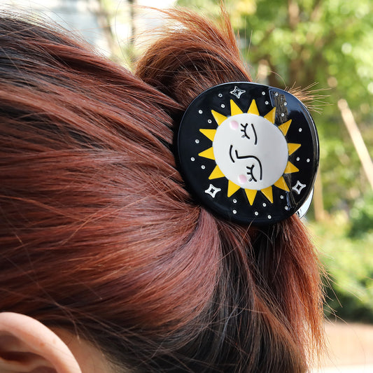 Small Celestial Sun Moon Hair Claw