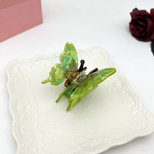 Small Green Butterfly Hair Claw