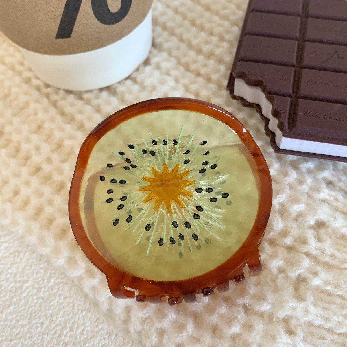 Small Kiwi Fruit Hair Claw
