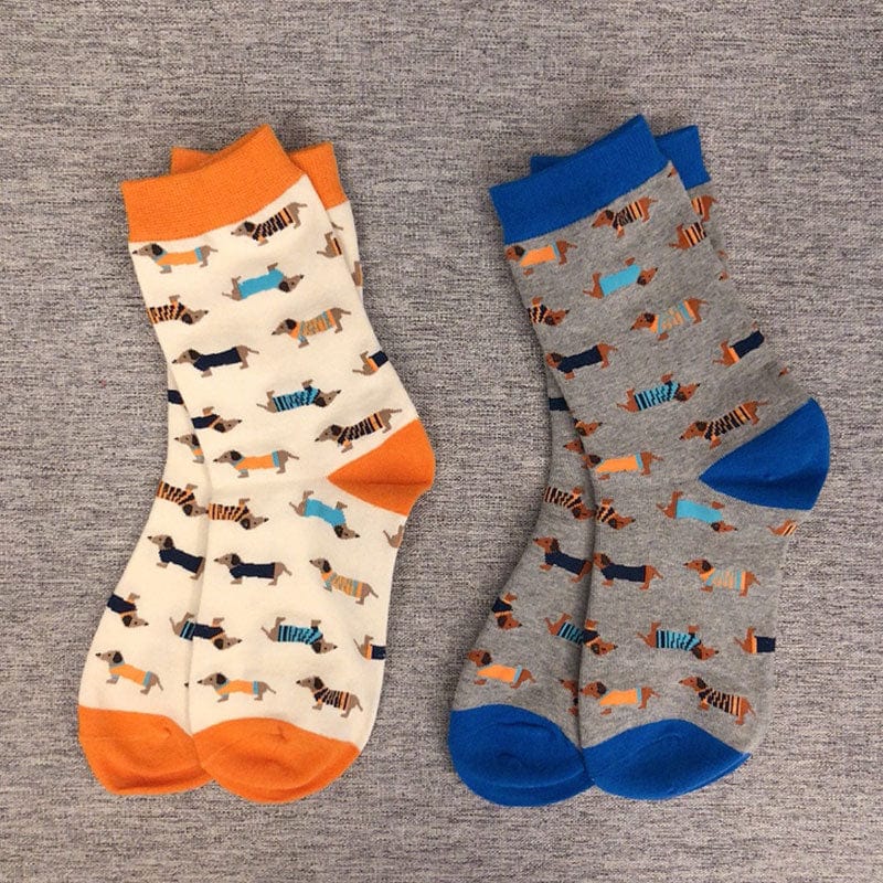 Chaussettes bleues pour teckel | NueShiny