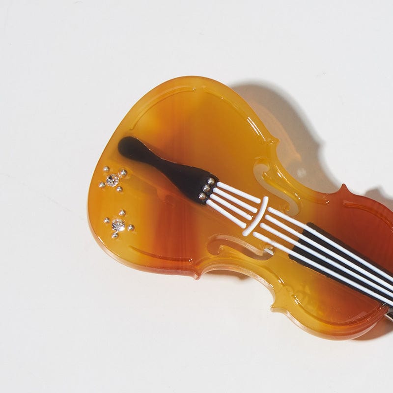 Small Sunset Violin Hair Clip
