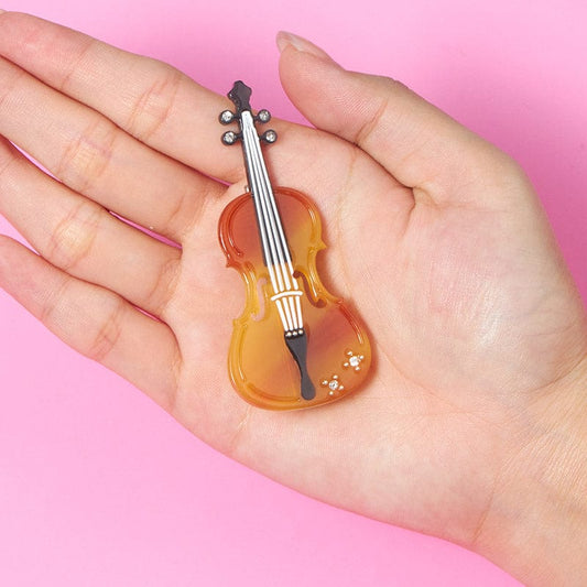 Small Sunset Violin Hair Clip
