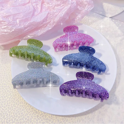 Blue Glitter Claw Clip