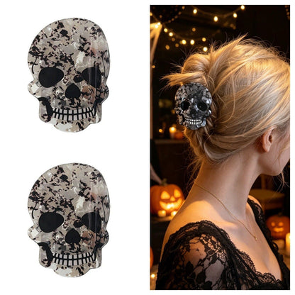 Medium Marble Skull Hair Claw Lemonschunks