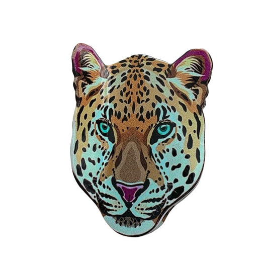 Medium Leopard Head Hair Claw