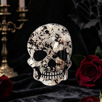 Medium Marble Skull Hair Claw Lemonschunks