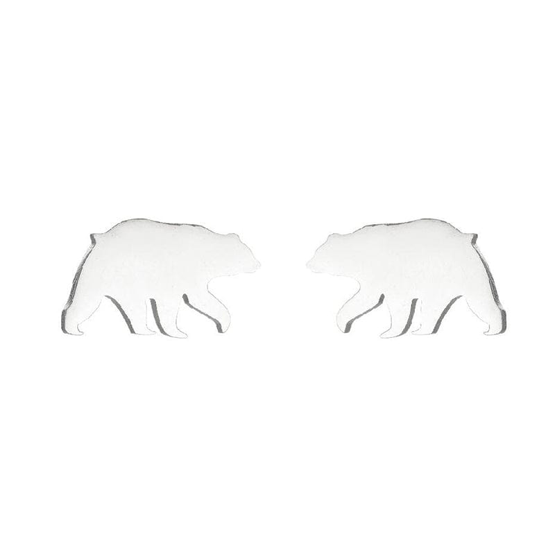 Sterling Silver Polar Bear Earrings丨Lemonschunks