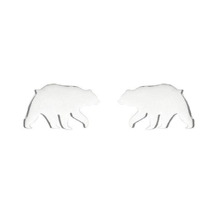 Sterling Silver Polar Bear Earrings丨Lemonschunks