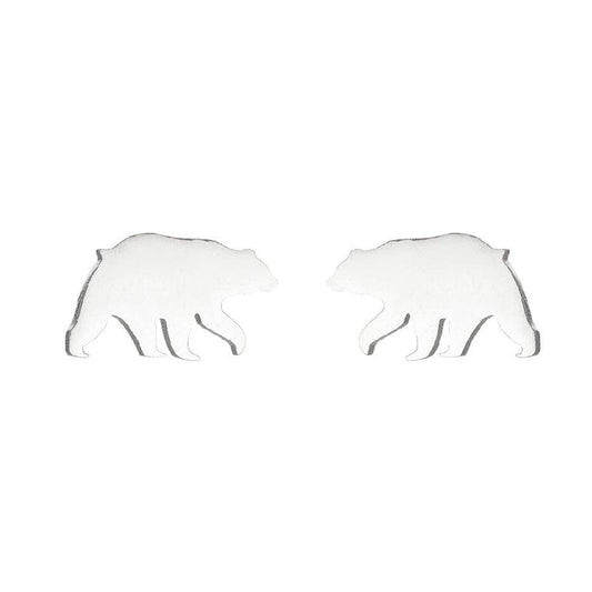 Sterling Silver Polar Bear Earrings丨Lemonschunks