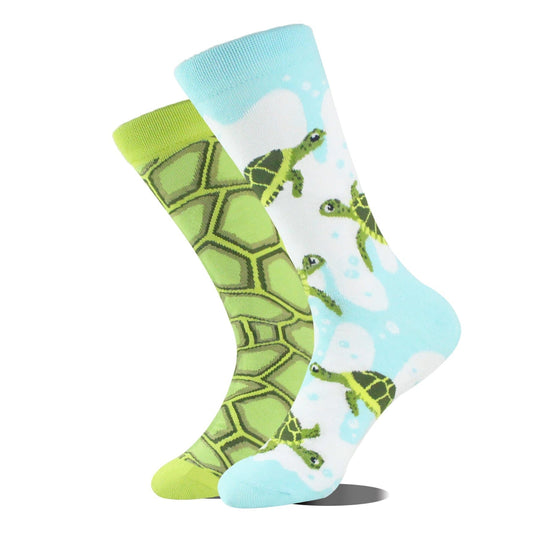 Turtle Mismatched Socks