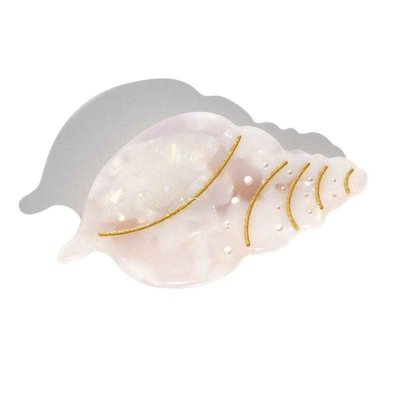 Mini Pink Conch Ocean Series Hair Clip