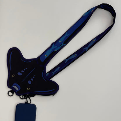 Dual Side Stingray Crossbody Strap & Card Holder