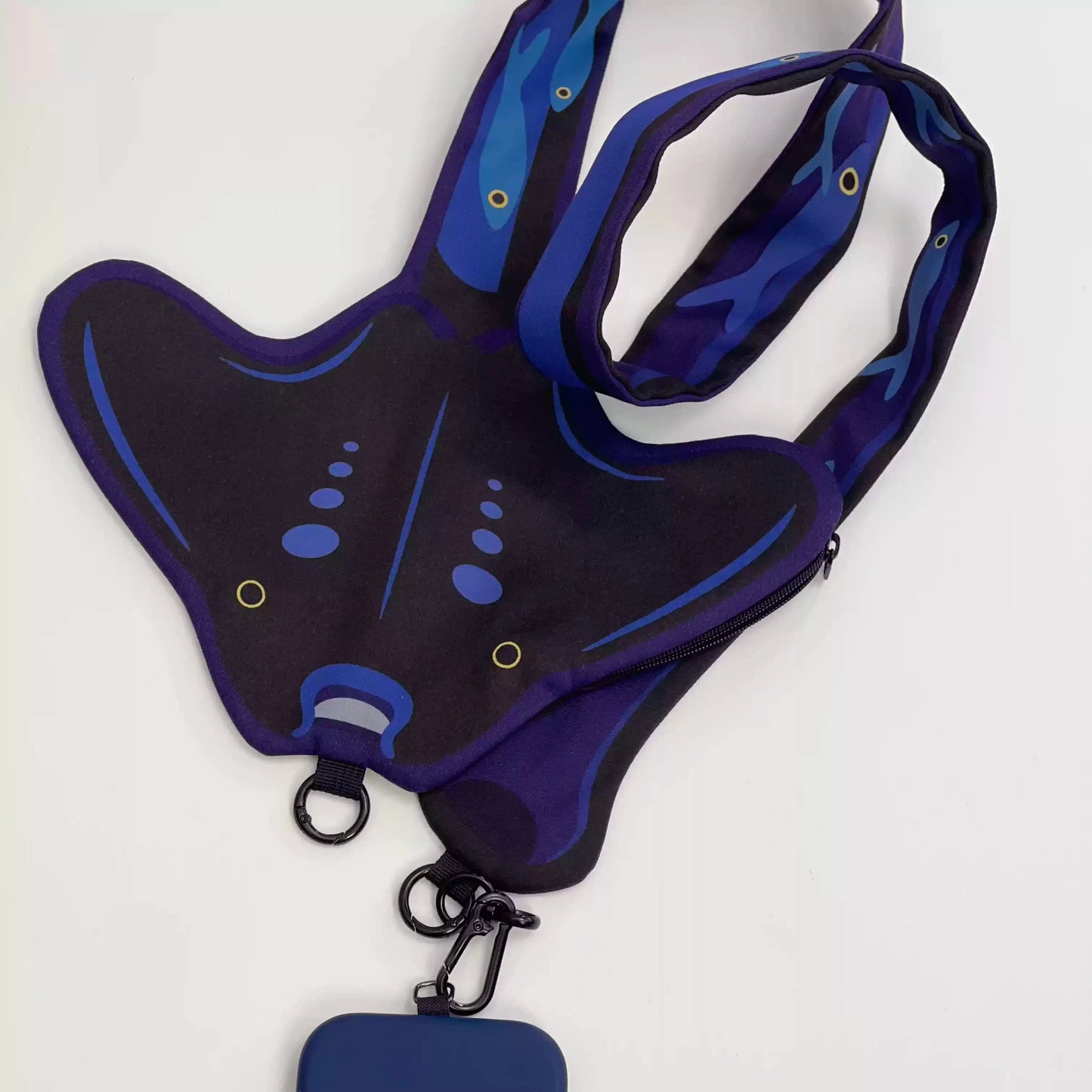 Dual Side Stingray Crossbody Strap & Card Holder