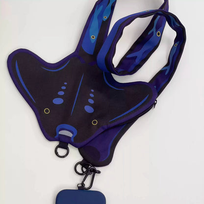 Dual Side Stingray Crossbody Strap & Card Holder
