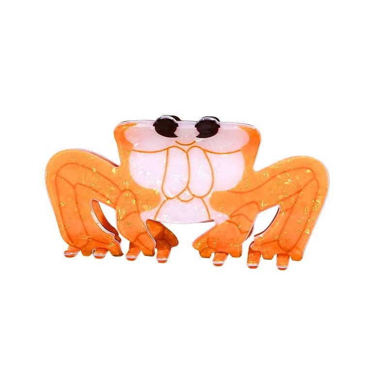 Orange Crab Medium Hair Claw