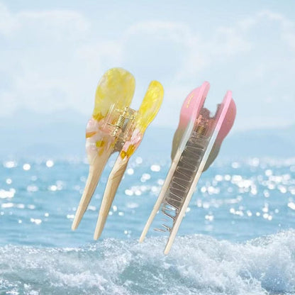 Yellow Purple Sweet Ice Cream Cone Hair Claw