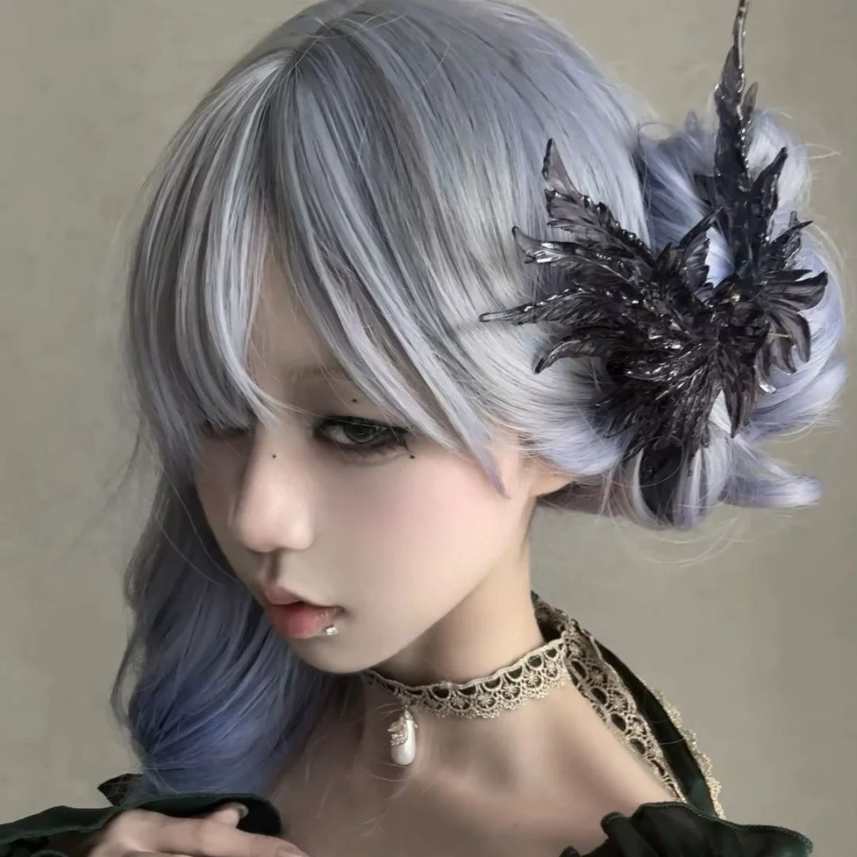 Matte Black Wing Hair Claw Clip