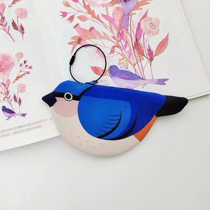 Blue Jay Zipper Coin Purse