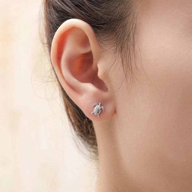 Sterling Silver Turtle Earrings丨Lemonschunks