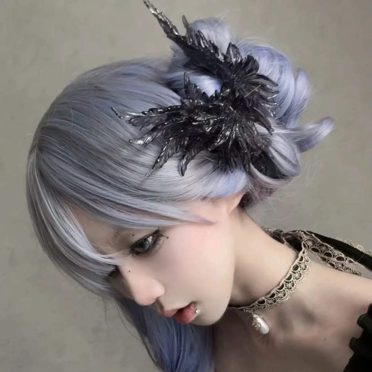 Matte Black Wing Hair Claw Clip
