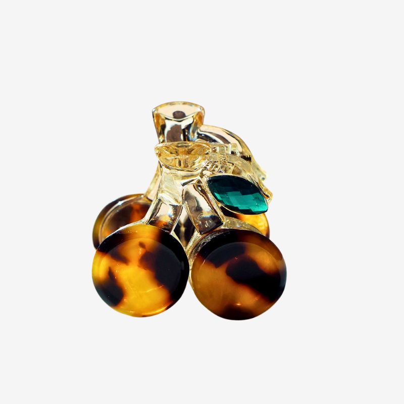 Mini Cherry Hair Claw Clip-Tortoise丨Lemonschunks