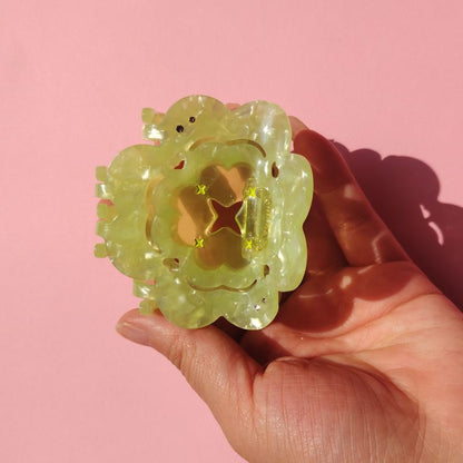 Light Green Four-Leaf Clover Hair Claw Clip丨Lemonschunks）